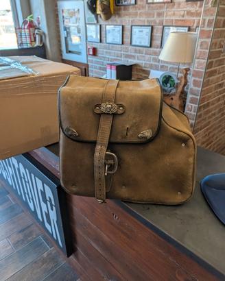 Borsa da moto singola in vera pelle / cuoio – Dan