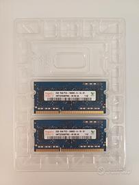 RAM Hynix 2x 2GB MacBook Pro SO-DIMM DDR3 1333MHz