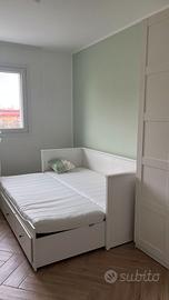 Letto divano IKEA HEMNES bianco + 2 materassi