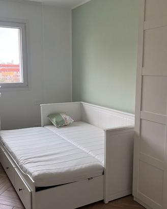 Letto divano IKEA HEMNES bianco + 2 materassi
