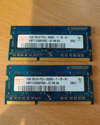 SODIMM Hynix 1GB PC3 8500S 1066MHz CL7
