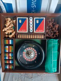 Set gioco Dal negro scacchiera vintage