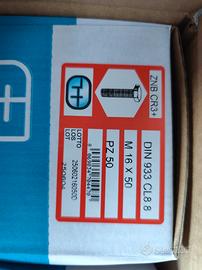 Bulloni M16x50 DIN 933 Classe 8.8 (Zinco Bianco CR
