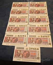 Raro 11 biglietti Lotteria Spagna Raphael