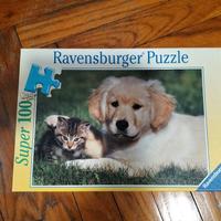 Puzzle Ravensburger Super 100 Cane e Gatto