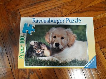 Puzzle Ravensburger Super 100 Cane e Gatto
