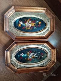 Coppia Quadri Floreali Vintage "Bary"