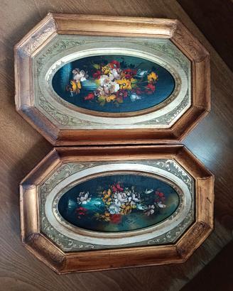 Coppia Quadri Floreali Vintage "Bary"