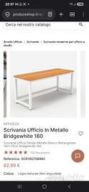 scrivania Bridgewhite 160x70 NUOVA