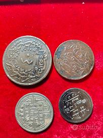 lotto 4 pz monete Arabe 