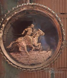piatto in RAME cesellato Argentino 