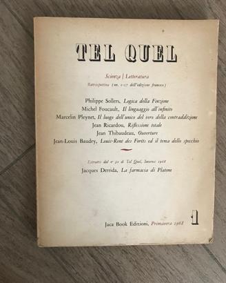 Tel Quel 1968 1 edizione italiana dalla Jaca Book