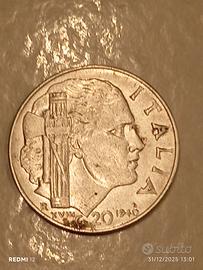 Moneta 20 lire anno 1940