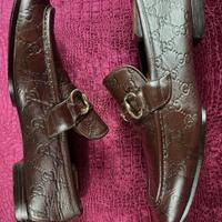 Mocassini Gucci in pelle marrone uomo, taglia 44