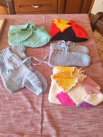 set 5  paia calzerotti fatti a mano
