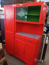 Mobiletto Mettitutto in legno vetri scorrevoli 