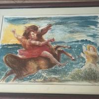 Aligi sassu litografia quadro