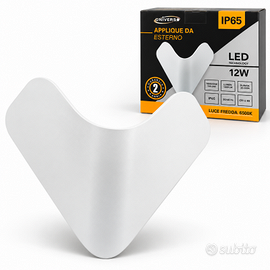 Applique LED Esterno 12W IP65 6500K Bianca Nuova