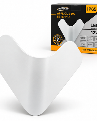 Applique LED Esterno 12W IP65 6500K Bianca Nuova
