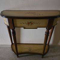 Consolle in legno con dipinto