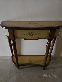 Consolle in legno con dipinto