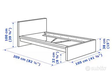 Letto Malm Ikea singolo