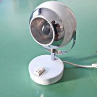 Abatjour lampada da tavolo space age bianca