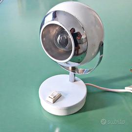 Abatjour lampada da tavolo space age bianca