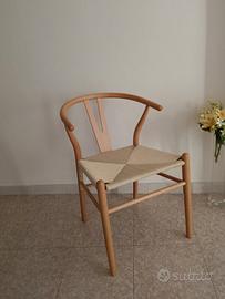 Sedia nordica Wish in legno di faggio naturale