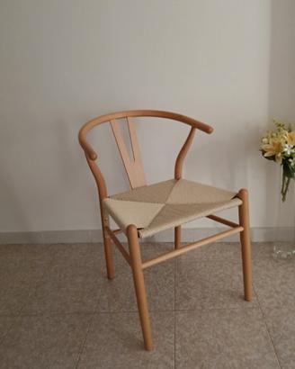 Sedia nordica Wish in legno di faggio naturale