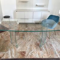 Tavolo alla francese di cristallo