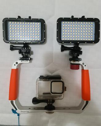 case 45m handle e faretti sub gopro hero 9