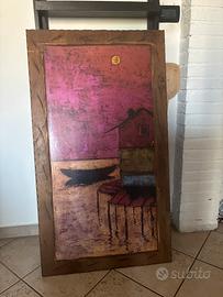 Quadro dipinto su legno