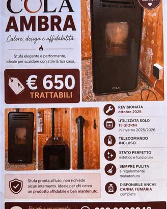 Stufa pellet Cola ambra