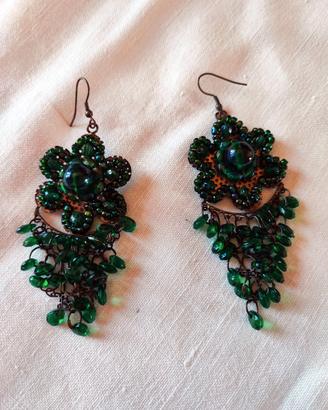 Orecchini pendenti perline