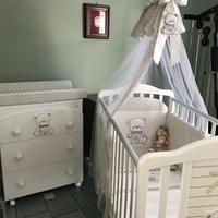 Culla Lettino italbaby bianco con velo testata