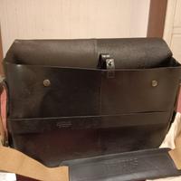 Borsa Brooks nera in cuoio