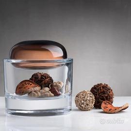 Ecrin Lidded Vessel Large - Vaso vetro grande