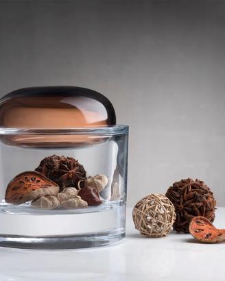 Ecrin Lidded Vessel Large - Vaso vetro grande