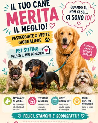 Passeggiate cani e pet sitter