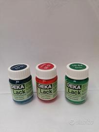 Set 3 Colori Acrilici Brillanti DEKA Lack (25ml)