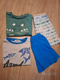 set di nr. 2 pigiami estivi bambino Ovs e Mawi 