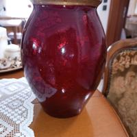 Vaso in ceramica rosso