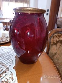 Vaso in ceramica rosso