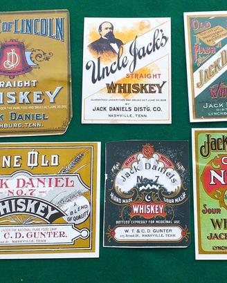 Etichette riproduzioni vintage Jack Daniels Whisky