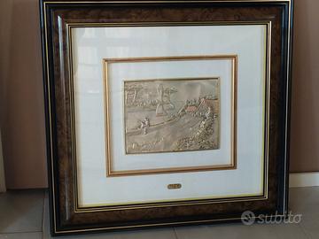 Quadro bassorilievo in argento 925 