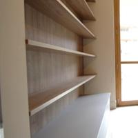 Parete attrezzata con boiserie 5 scaffali 235x255