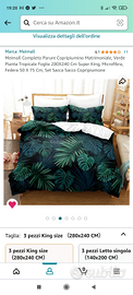 Copripiumino king size + due federe con cerniera