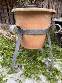 Porta vaso in ferro battuto