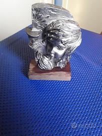 Scultura in peltro anni 70